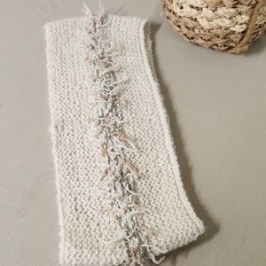 Handmade Infinity Scarf Alpaca Wool Cream
